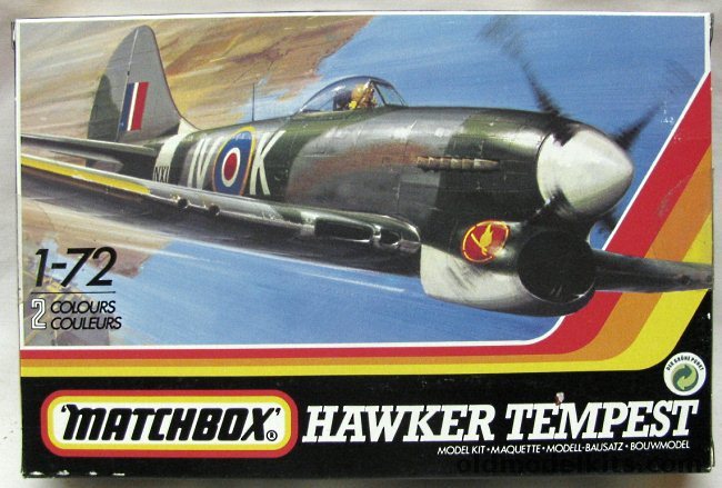Matchbox 1/72 Hawker Tempest MkVI or MkII - No.6 Sq Nicosia 1945 or Royal Indian Air Force No.7 Sq Poona India 1949, 40023 plastic model kit